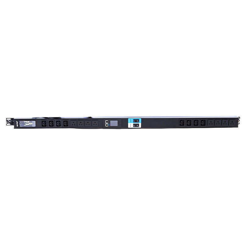 16 udtag IEC C13 C19 & US Sockets 1,5U flydende magnetisk afbryder Vertikal TCP/IP smart Rack PDU