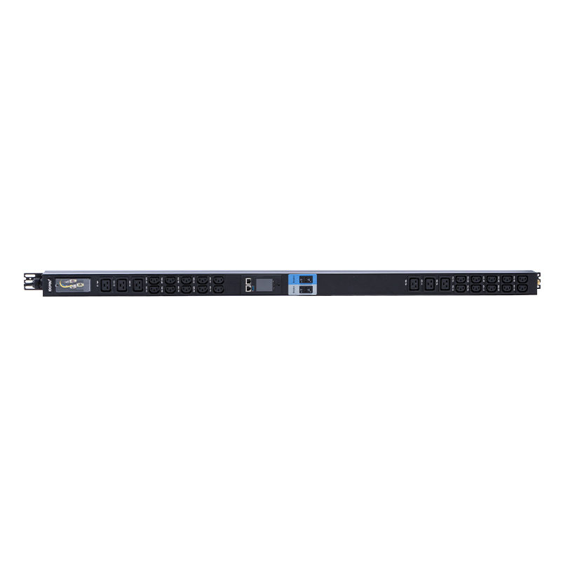 TCP/IP Intelligent Rack PDU 26 udtag IEC C13 /C19 1,5U flydende magnetisk kredsløbsafbryder Lodret