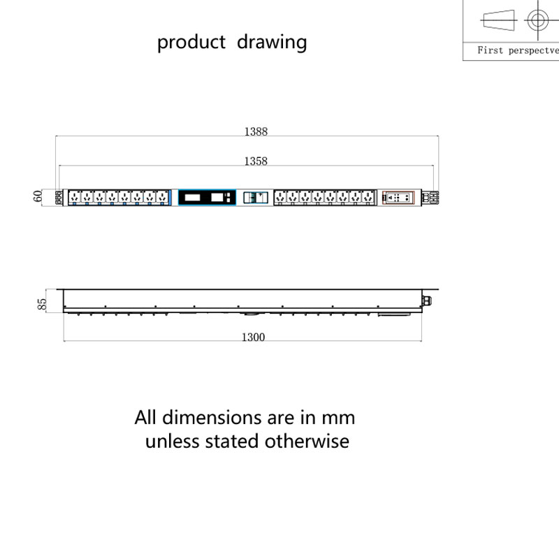 Air Circuit Breaker 16-udtag lodret TCP/IP-sensor øko Smart Rack Pdu