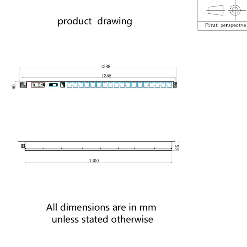 18-udtag Sydafrika Vertical Surge Protection Breaker Switched Rack Pdu